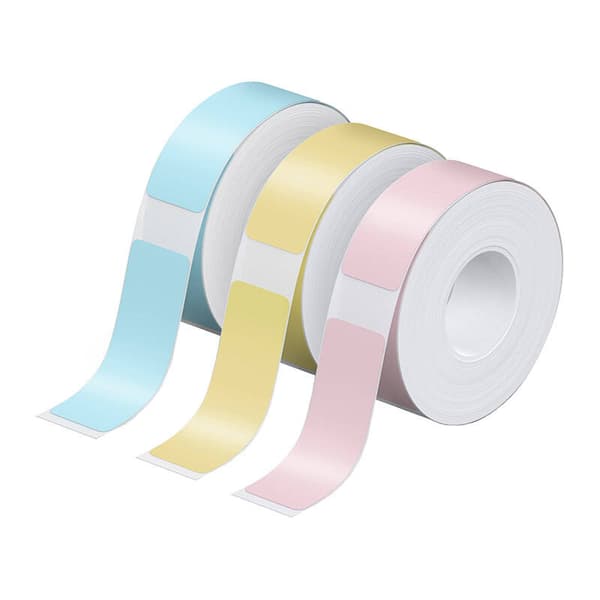 Nelko termisk etiket til etiketprinter P21 (blå/gul/pink, 12*40 mm).