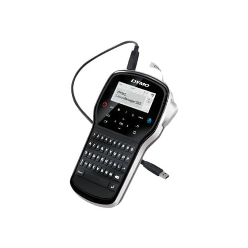 DYMO LabelMANAGER 280 - etikettskrivare - svartvit - termisk överföring Svart, Silver