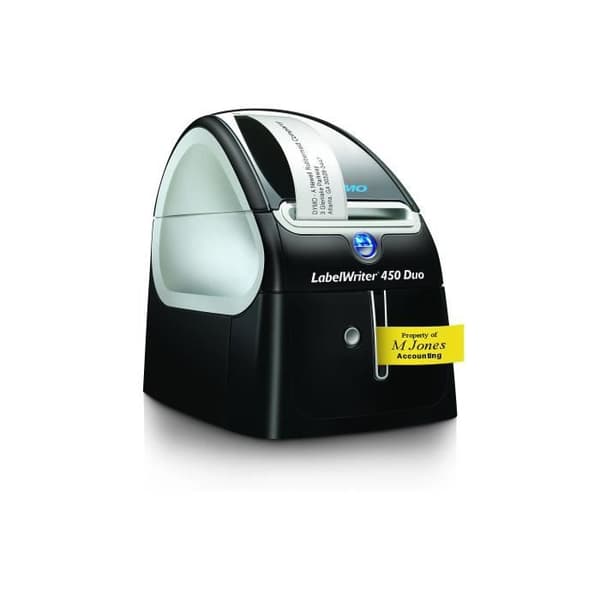 DYMO LabelWriter 450 Duo termisk pappersetikettskrivare kan anslutas till PC/MAC via USB-port