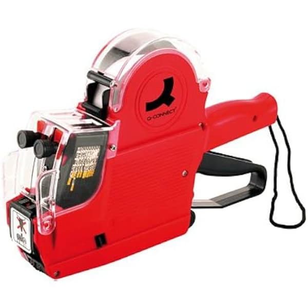 Etikettpistol - Q-CONNECT - 936089 - 2 Linjer - 10 Tecken - Röd