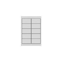 Avery Heavy Duty Laseretiketter - Polyesteretiketter - Sølv - 50,8 x 96 mm 200 stk. (20 ark x 10) (L6012-20)