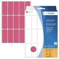 HERMA - Permanent klæbemiddel - Lysende rød - 20 x 50 mm 360 label(s) (24 ark x 15) etiketter