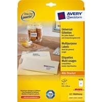 AVERY Zweckform 6176 universella etiketter (50 plus 10 extra självhäftande etiketter, 210x148 mm på A4, utskrivbara fraktetiketter, självhäftande frak