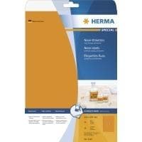 HERMA Special - Permanent självhäftande matt fluorescerande pappersetiketter - Luminous Orange - A4 (210 x 297 mm) - 20 etikett(er) (5149)