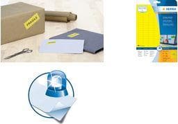 HERMA 4552 Farvede etiketter DIN A4 aftagelige (105 x 37 mm, 20 ark, papir, mat) selvklæbende, printbare, aftagelige og genklæbende farvede etiketter,