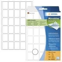 HERMA Movables - självhäftande etiketter - vit - 19 x 27 mm 960 st. (32 ark x 30) (10608)