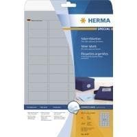 HERMA Special - Pysyvät itseliimautuvat kiiltävät polyesterikalvotarrat - Hopea - 45,7 x 21,2 mm - 1200 tarraa (25 arkkia x 48) (4097)