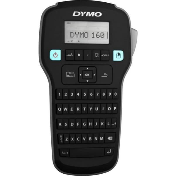 DYMO LabelManager 160 QWERTY Etikettmaskin 6 mm, 9 mm, 12 mm Svart, Silver