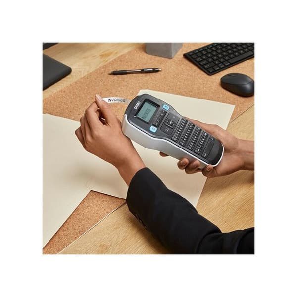 DYMO Etikettmaskin LabelManager 160, Bärbar etikettutskrift med självhäftande etiketter, AZERTY-tangentbord