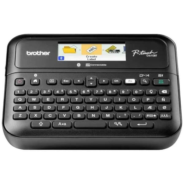Etikettmaskin - Brother - PT-D610BTVPRG1 - Bluetooth - Kompakt - Tydliga utskrifter Svart