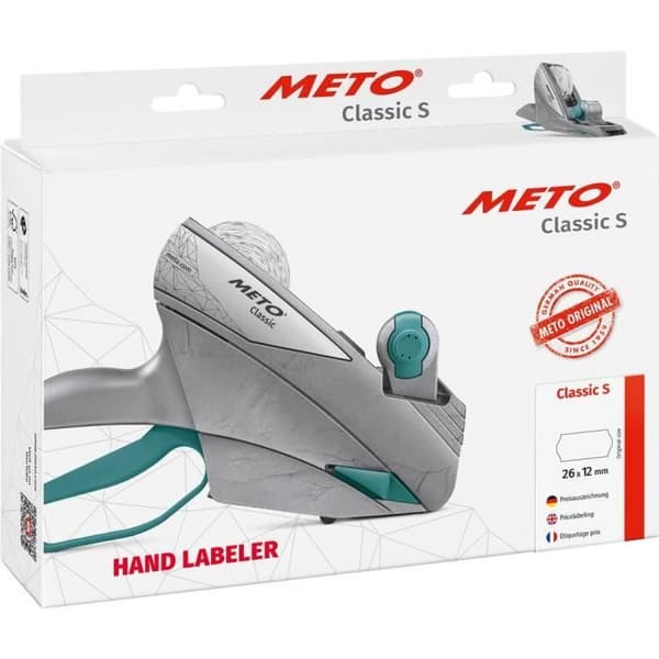 METO Prisetikett Classic S Antal tryckrader: 1 grå