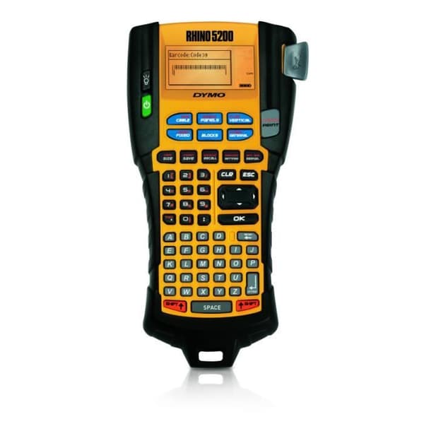 Etikettmaskin - DYMO - Rhino 5200 - Svart och vit - Termisk överföring - 1,9 cm rulle