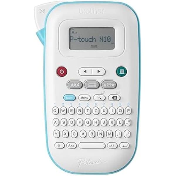 Etiketteringsmaskin - BROTHER - PT-N10 Aura - Inbyggt tangentbord - LCD-skärm - Etiketter 12 mm Blå, Vit