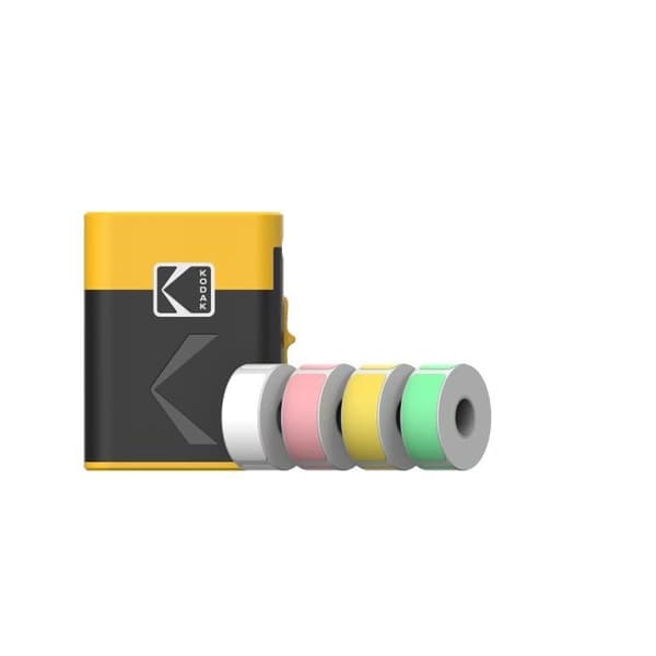 KODAK Memo Label ERA M50 – Kompakt trådlös etikettskrivare, Bluetooth, iOS och Android-kompatibel – Gul