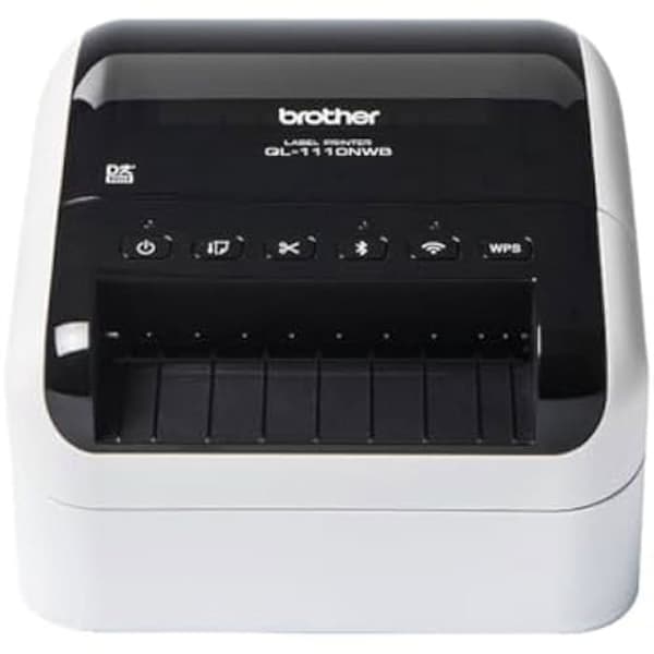 Etikettskrivare - BROTHER - QL-1110NWB - Färg Vit - Trådlös anslutning - Snabb utskrift