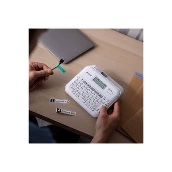 Bror P-Touch PT-D410 - Etikettmaskin - Svart och vit - termiskt överföring - 18 mm bred - 180 dpi - upp till 20 mm/sek - USB - o