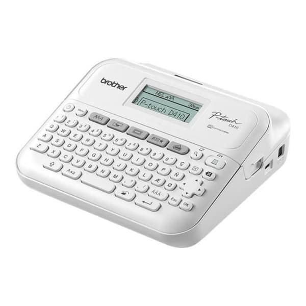 Bror P-Touch PT-D410 - Etikettmaskin - Svart och vit - termiskt överföring - 18 mm bred - 180 dpi - upp till 20 mm/sek - USB - o Vit