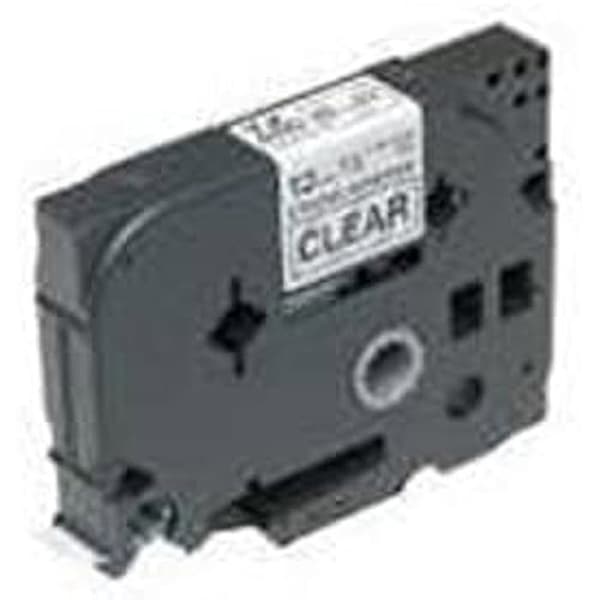 Laminat tejp - BROTHER - TZe-S131 - 12 mm - Svart på Transparent - 8 m