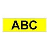 Brother Gloss Laminated Labelling Tape - 6mm, Black/Yellow etikett-tejp TX