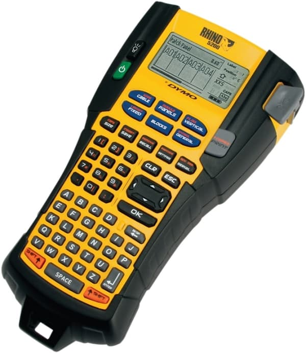 DYMO RhinoPRO 5200 merkemaskin, håndholdt, gul/svart (S0841480) Sort, Gult
