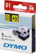 Miniatyrbilde 2 av 2: DYMO D1 etikettbånd standard 9 mm, svart på gul, 7 m rull (S0720730)