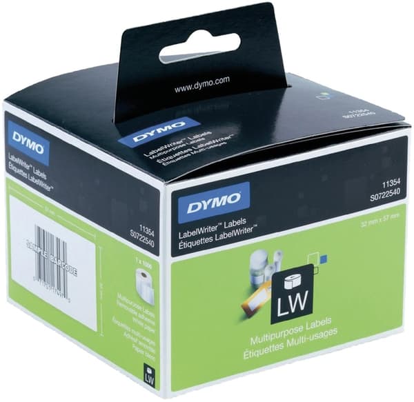 DYMO LabelWriter universaletiketter 57x32mm / 1x1000stk (S0722540)
