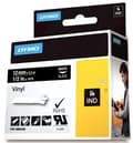 Miniatyrbillede 1 af 2: DYMO Rhino Professional, mærkbar permanent vinyltape, 12mm, hvid teks
