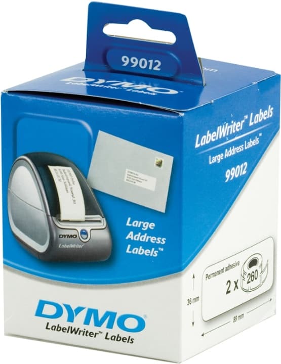 DYMO LabelWriter hvide adresse etiketter, 89x36 mm, 2-pack(520 stk.)