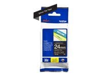 Tape BROTHER TZE355 24mm vit på svart