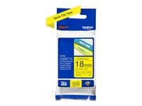Tape BROTHER TZE641 18mm svart på gul