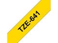 Miniatyrbild 1 av 3: Tape BROTHER TZE641 18mm svart på gul
