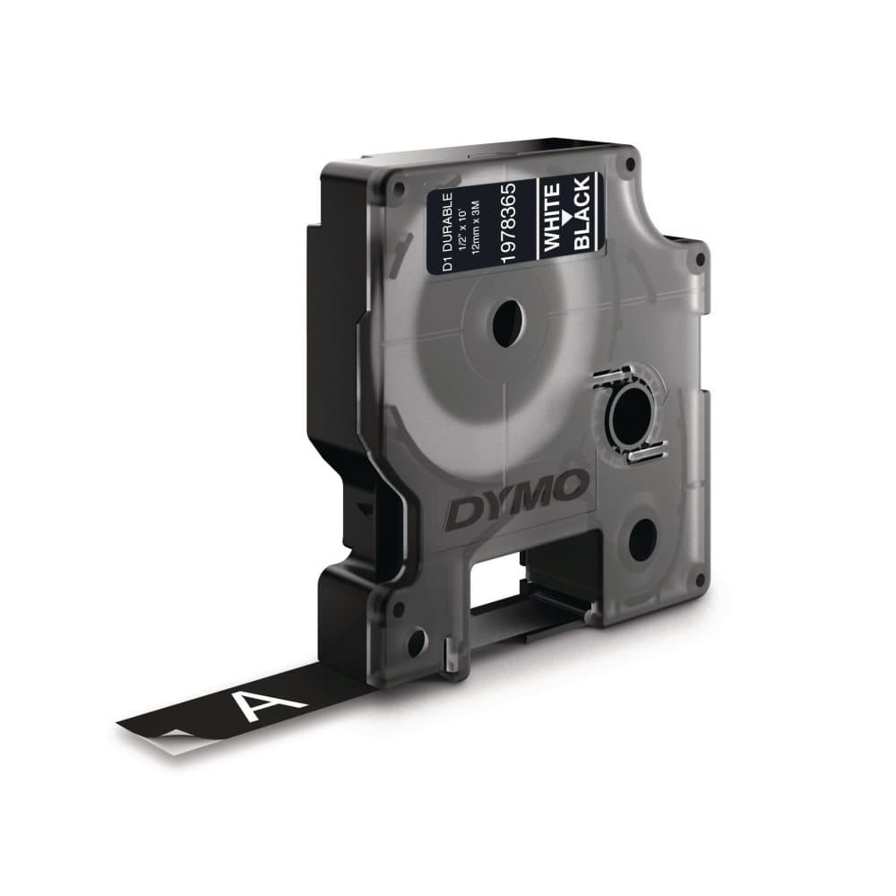 Tape DYMO Durable D1 12mm vit på svart