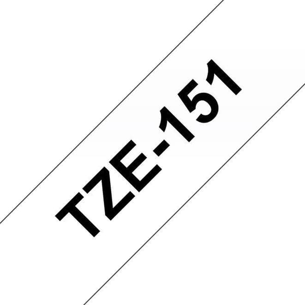 Tape BROTHER TZE151 24mm svart på klar