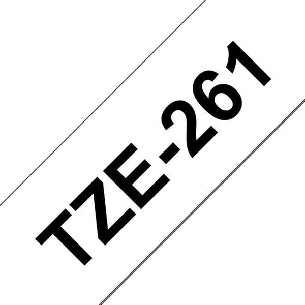 Tape BROTHER TZE261 36mm svart på vit
