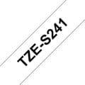 Miniatyrbild 1 av 2: Tape BROTHER TZES241 18mm svart på vit
