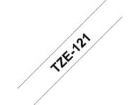 Tape BROTHER TZE121 9mm svart på klar