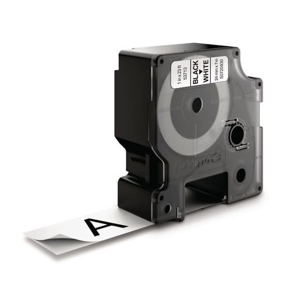 Tape DYMO D1 24mm svart på vit