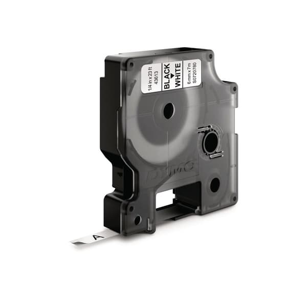Tape DYMO D1 6mm svart på vit