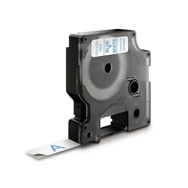 Tape DYMO D1 12mm blå på vit