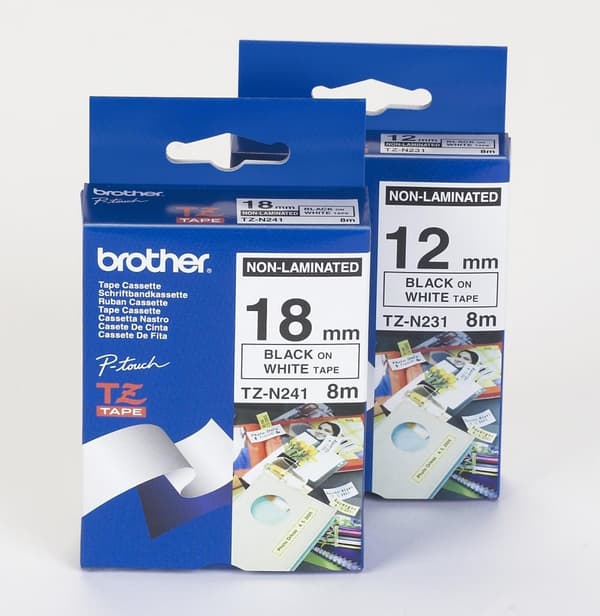 Tape BROTHER TZEN221 9mm Svart på Vit