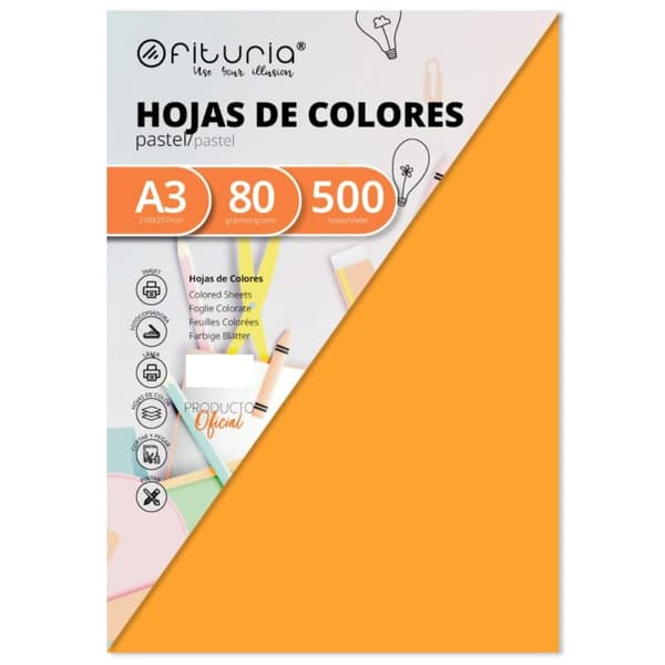 Printerpapir Fabrisa Orange A3 500 Ark