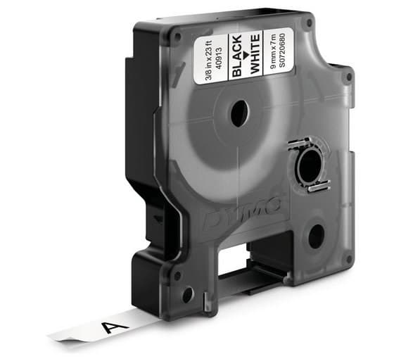 DYMO D1 Standard - Sort på hvid - 9mm