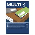 Miniatyrbillede 1 af 2: Selvklæbende etiketter MULTI 3 Hvid ret 500 Ark 210 x 297 mm