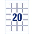 Miniatyrbillede 2 af 3: Selvklæbende etiketter Avery Hvid 25 Ark 45 x 45 mm