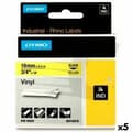 Miniatyrbillede 1 af 2: Lamineret tape til mærkningsmaskiner Rhino Dymo ID1-19 19 x 3,5 mm Sort Gul Auto bindemidler (5 enheder)