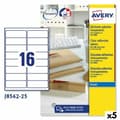 Pikkukuva 1 / 2: Tulostintarrat Avery J8562 25 Levyt 99,1 x 33,9 mm Läpinäkyvä (5 osaa)