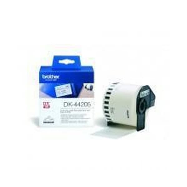 Printer labels Brother DK-44205 62 mm x 30,48 m Sort/Hvid (3 enheder)