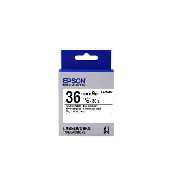 Printer labels Epson C53S657006 Sort Sort/Hvid