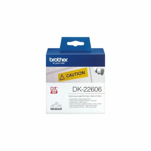 Printer labels Brother DK22606 Gul Sort Gul/Sort