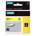 Miniatyrbillede 2 af 2: Lamineret tape til mærkningsmaskiner Rhino Dymo ID1-9 Gul Sort 9 x 1,5 mm (5 enheder)